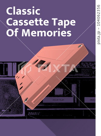 classic cassette tape of memories poster vintage layout 104062356