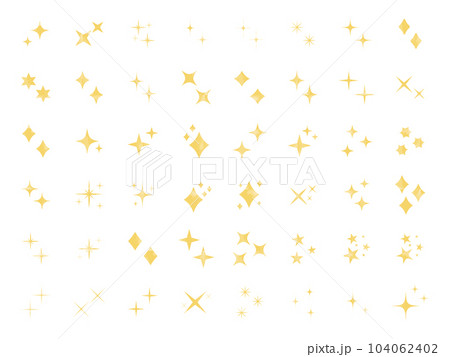 水彩風のキラキラのアイコンセット　　simple hand drawn  water color 104062402