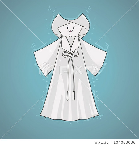 Cartoon baptismal robe with symbolic significance and usage in Christian baptism Cartoon baptismal robe with symbolic significance and usage in Christian baptism 104063036
