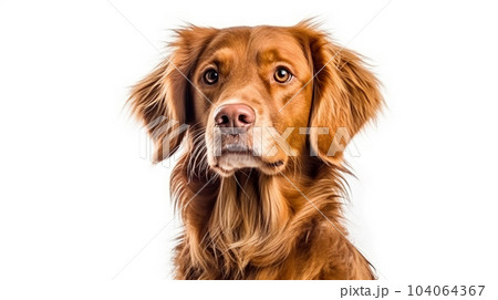 Portrait of a cute dog, isolated on a white background, animal welfare, concept for a veterinary clinic Portrait of a cute dog, isolated on a white background, animal welfare, concept for a veterinary clinic 104064367