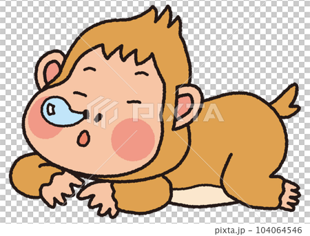 猴子在悠閒地睡覺 猴子在悠閒地睡覺 104064546