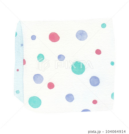 Laundry. Bed linen towel. Watercolor illustration on a white background. Hand drawn. For postcards Laundry. Bed linen towel. Watercolor illustration on a white background. Hand drawn. For postcards 104064914
