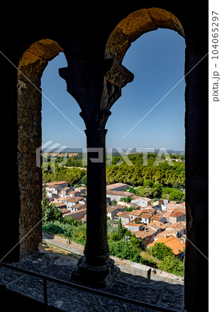 Spectacular Ancient Fortress Of Medieval City Carcassonne In Occitania, France Spectacular Ancient Fortress Of Medieval City Carcassonne In Occitania, France 104065297