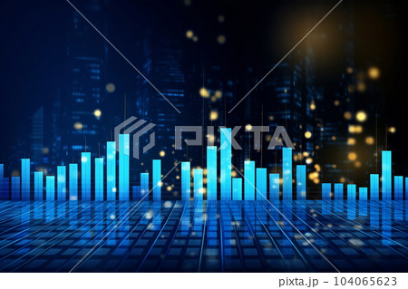 Financial stock market graph on technology abstract background Financial stock market graph on technology abstract background 104065623