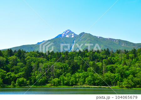 春　利尻島　姫沼 104065679