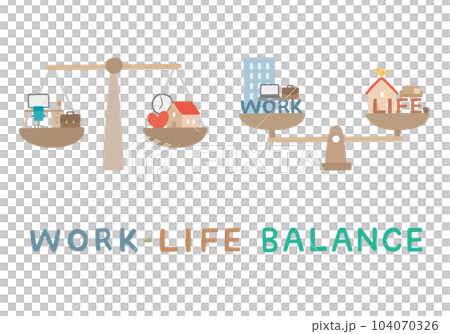 ワークライフバランスのイラストセットのイラスト素材 [104070326] - PIXTA