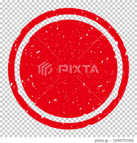 朦朧日式圓形郵票框1個紅色 104070388