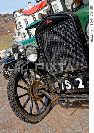 Ford Model A 1930 vintage car in Isafjordur - Iceland Ford Model A 1930 vintage car in Isafjordur - Iceland 104073689