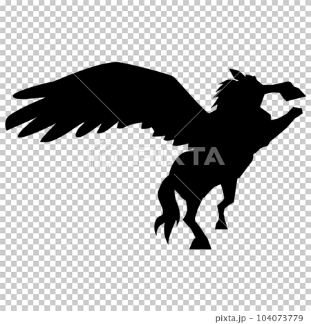 Illustration material silhouette vector of Pegasus/Tenma 104073779