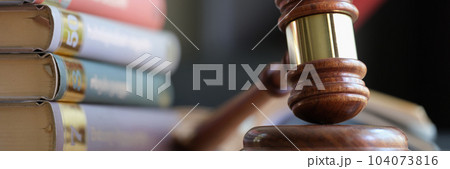 Justice and jurisprudence and judge gavel concept Justice and jurisprudence and judge gavel concept 104073816