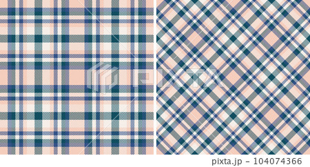 Background check pattern of tartan plaid vector with a fabric textile texture seamless. 104074366