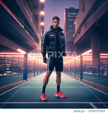 athleticism young male model as he engages in urban sports. Striking outdoor imagery showcasing the latest trends in sportswear. Perfect for advertising and projects that celebrate the active city athleticism young male model as he engages in urban sports. Striking outdoor imagery showcasing the latest trends in sportswear. Perfect for advertising and projects that celebrate the active city 104074502