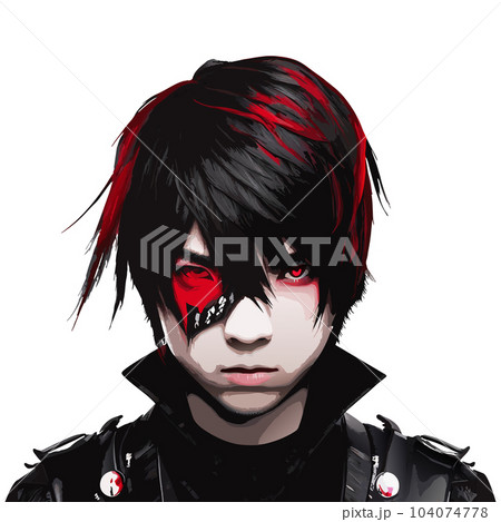 ゴシック男子：AI生成 104074778