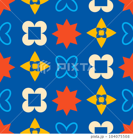 Abstract Geometric Seamless Pattern Retro Style Abstract Geometric Seamless Pattern Retro Style 104075508