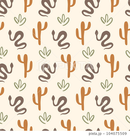 Western Seamless Pattern. Cacti Wild West Print Western Seamless Pattern. Cacti Wild West Print 104075509