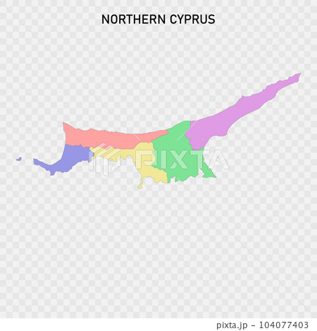 Isolated colored map of Northern Cyprus Isolated colored map of Northern Cyprus 104077403