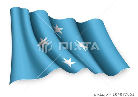 Realistic waving flag Realistic waving flag 104077653