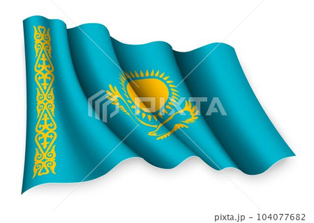 Realistic waving flag 104077682