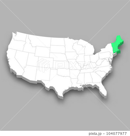New England division location within United States map 104077977