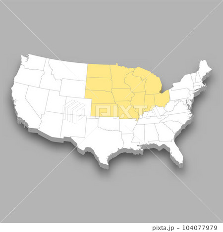 Midwest region location within United States map Midwest region location within United States map 104077979