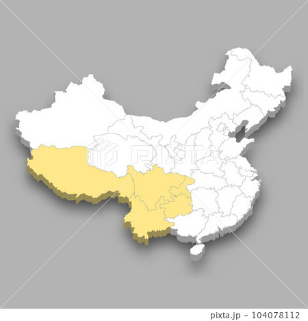 Southwest region location within China map 104078112