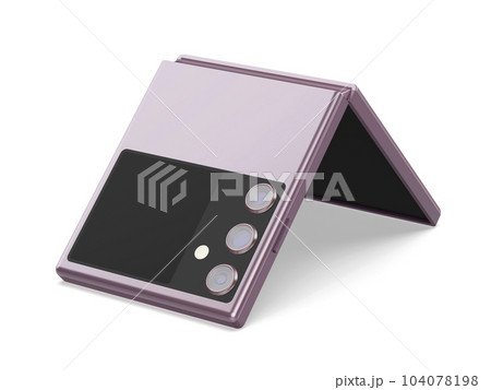 Purple foldable smartphone Purple foldable smartphone 104078198
