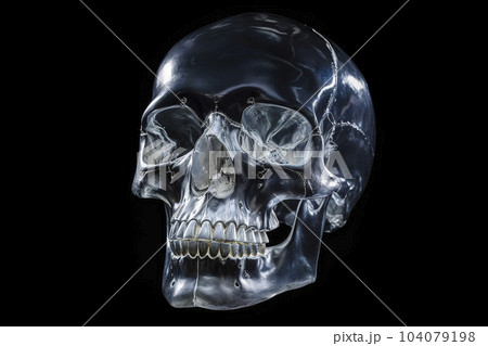 クリスタル製の頭蓋骨 104079198