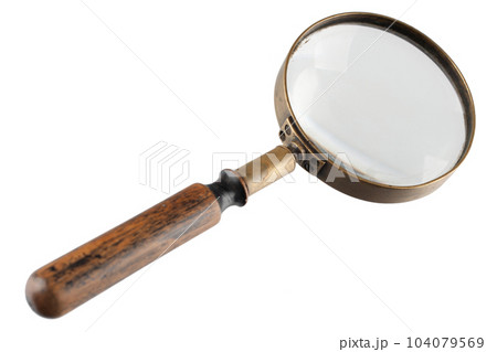 Retro vintage magnifying glass 104079569