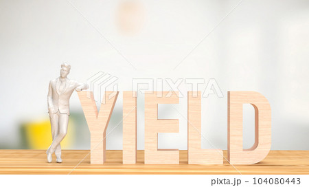 The wood yield and man figure for business concept 3d rendering The wood yield and man figure for business concept 3d rendering 104080443
