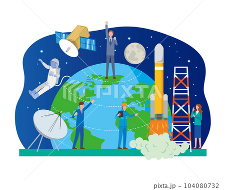 宇宙ビジネスのイメージイラスト 104080732