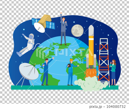 宇宙ビジネスのイメージイラスト 104080732