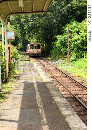 新緑の明知鉄道東野駅 104081139