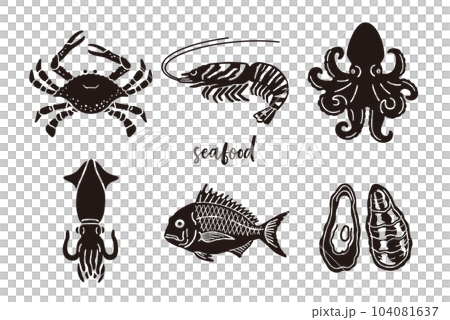 魚介類のアイコンセット 104081637