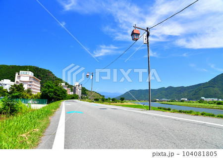 万葉橋／千曲川付近より戸倉上山田温泉／大正橋方面を望む(長野県千曲市)【2023.6】 104081805