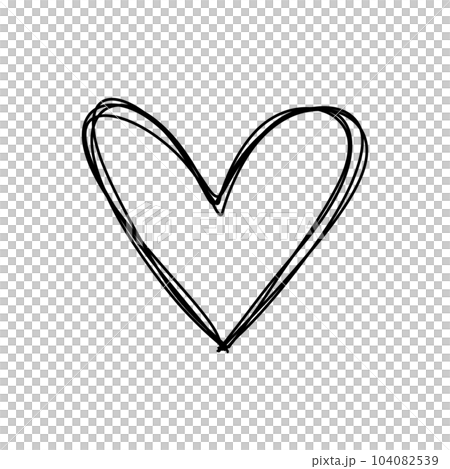 Outline, line, icon, element, set, art, time, love, heart, minimal, hand draw 104082539