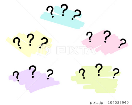 クエスチョンマークのアイコンセット クエスチョンマークのアイコンセット 104082949