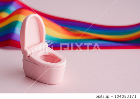 トイレの便器　ジェンダーレストイレのイメージ素材 104083171
