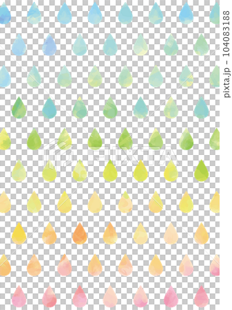 ムラのあるカラフルな水彩の雫のテクスチャ-縦型 ムラのあるカラフルな水彩の雫のテクスチャ-縦型 104083188