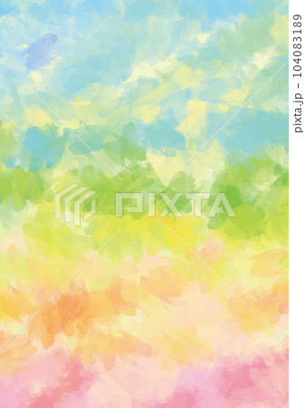 ムラのあるカラフルな水彩のテクスチャ 104083189