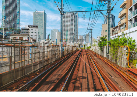 東京再開発 地下トンネル工事中の都電荒川線雑司ヶ谷周辺 2023.06　b-5 フィルム調 104083211