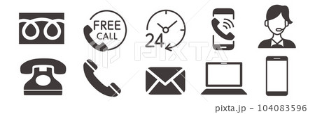 フリーダイヤル アイコン フリーダイヤル アイコン 104083596