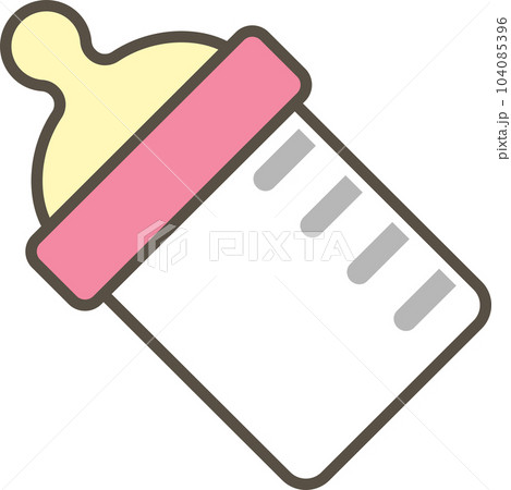 哺乳瓶のピクトグラムアイコンイラスト 104085396