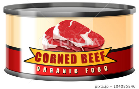 Corned Beef in Tin Can Vector 104085846