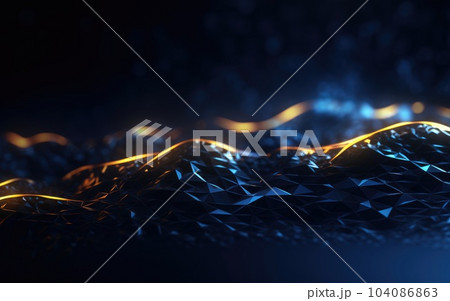 Abstract Waving Particle Technology Background Design. Abstract wave moving dots flow particles, hi-tech and big data background design for brochures, flyers, magazine, business card, banner. Abstract Waving Particle Technology Background Design. Abstract wave moving dots flow particles, hi-tech and big data background design for brochures, flyers, magazine, business card, banner. 104086863