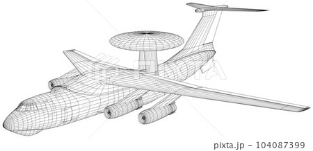 Vector AWACS Plane. Available EPS-10 vector format 104087399