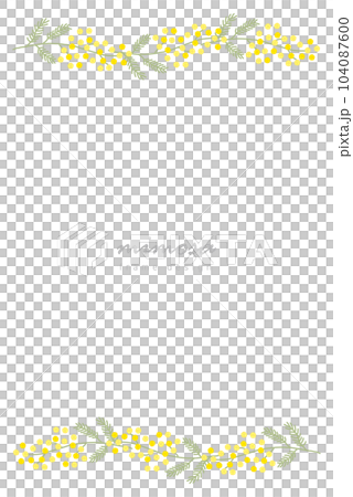 ミモザのベクターイラストのラインフレーム ミモザのベクターイラストのラインフレーム 104087600