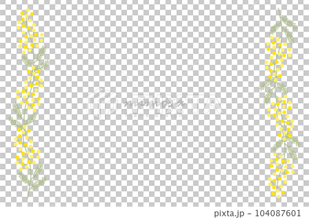 ミモザのベクターイラストのラインフレーム ミモザのベクターイラストのラインフレーム 104087601