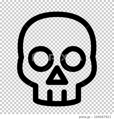ハロウィン、ドクロを表すラインスタイルのアイコン ハロウィン、ドクロを表すラインスタイルのアイコン 104087921