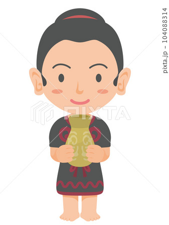 縄文時代の女性　縄文土器 104088314