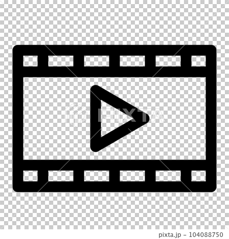 Line style icons representing hobbies, movies and videos 104088750
